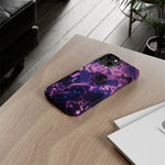 Cherry Blossom Neon Night Vaporwave Art Tough Phone Case