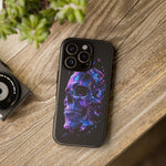 Holographic Skull Phone Case, Shattered Glass Iridescent Cover