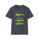 1971 Demon Green Classic Muscle Car T-Shirt | Vintage Coupe Illustration