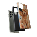 Miniature Poodle Whimsical Watercolor Art Tough Phone Case