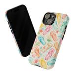 Watercolor Flip Flops pattern Tough Case | Beach Shells Phone Cover