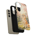 Akita under Cherry Blossoms Dog Breed Phone Case