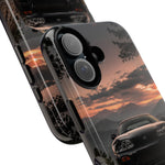 MK4 Supra Phone Case, Black JDM Sports Car Mountain Dusk Cover