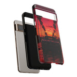 Black Gold Trans Am Sunset Tough Phone Case - Palm Boulevard Art