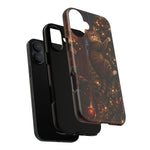 Tabby Cat on Christmas Tree phone case | Tough Case