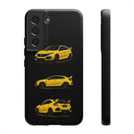 Yellow Type R Sports Car Phone Case Tough JDM Hot Hatch Multi View Print