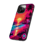 Neon Sunset Beach Radiant Vaporwave Phone Case – Tropical Aesthetic