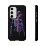 Neon Anatomical Skeleton Phone Case | Internal Displacement Art