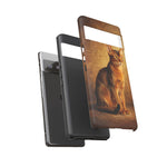 Abyssinian Warm Ticked Portrait Art Tough Phone Case