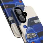 R34 Skyline GT-R Bayside Blue Tough Phone Case for 90s JDM Fans
