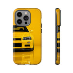 Yellow Skyline Phone Case, R34 GTR 90s JDM Legend Tough Cover for Men Gift