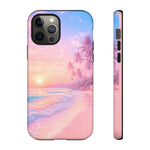 Pastel Beach Sunset Haze Vaporwave Art Tough Phone Case