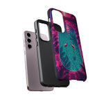 Neon Flamingo Pool Vaporwave Art Tough Phone Case