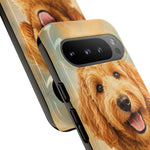 Goldendoodle Fluffy Curls Portrait Art Tough Phone Case