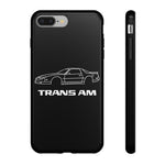 Third Gen Trans Am outline car Tough Phone Case racing graphic