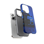 Blue Mustang Art Phone Case, GT500 American Muscle Car Tough Cover for Men