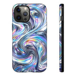Chrome Metallic Swirl  Art Tough Phone Case