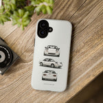 1989 Miata White Triple View Roadster Tough Phone Case Cover
