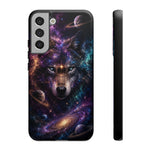 Cosmic Wolf Phone Case, Galaxy Nebula Portrait Tough Cover, Gift