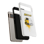 Z06 Corvette Phone Case, Yellow Sketch Reveal Chrome Cover