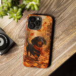 Dachshund Autumn Stroll Dog Tough Phone Case