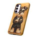 Schnauzer Mustache Boss Phone Case Funny Dog Lover Gift