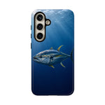 Yellowfin Tuna Phone Case, Deep Blue Water Tough Cover, Gift