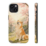 Akita under Cherry Blossoms Dog Breed Phone Case