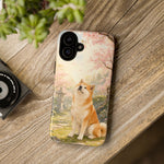 Akita under Cherry Blossoms Dog Breed Phone Case
