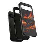 Black Charger Classic Muscle Flames Tough Phone Case Cover Gift