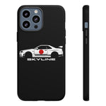 R34 Skyline Japanese Flag Race Car Phone Case | JDM GT-R Tough Cover