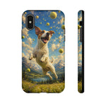 Happy Jack Russell Jumping with Tennis Balls Phone Case | Dog Lover