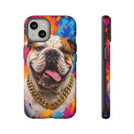 Bulldog Pop Art Portrait Tough Phone Case - Paint Splash