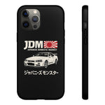 R34 Skyline GT-R JDM Rising Sun Tough Phone Case Cover Gift
