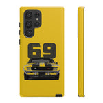 1969 Camaro Z28 Yellow Front View Muscle Car Tough Phone Case