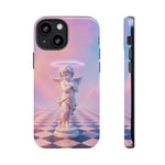 Praying Cherub Statue halo Vaporwave Aesthetic phone case
