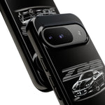 Black 4th Gen Camaro Z28 Sports Car Phone Case | Black Muscle Car Illustration
