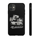 White S2000 Roadster Collage JDM Tough Phone Case Cover Gift