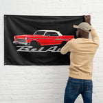 1955 Bel Air Convertible Wall Flag Banner 34x56 Classic Car Garage Decor