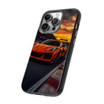 Orange C8 Z06 Flat Plane V8 Speed Art Tough Phone Case
