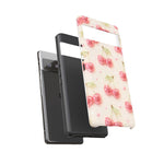 Pink Cherry Pattern Phone Case | Cute Retro Fruit Design