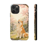 Akita under Cherry Blossoms Dog Breed Phone Case