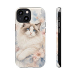 Ragdoll Cat Blue Eyes Soft Watercolor Art Tough Phone Case