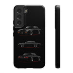 Black GNX Phone Case, Three-View Muscle Car Vector Tough Cover