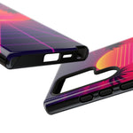Classic Grid Sunset Vaporwave Art Tough Phone Case