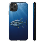 Yellowfin Tuna Phone Case, Deep Blue Water Tough Cover, Gift
