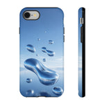 Floating Chrome Water Droplets Phone Case Tough Cover