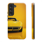 Yellow Corvette Phone Case, C3 Stingray Classic Sports Cover, Gift