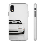 White NA Miata Phone Case, Retro MX5 Roadster Cover, Gift for Car Guys