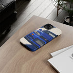 R34 Skyline GT-R Bayside Blue Tough Phone Case for 90s JDM Fans